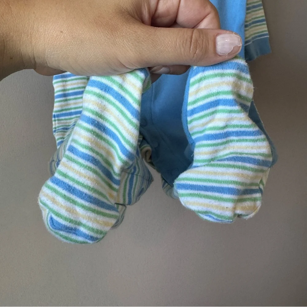 Vintage‎ Carter’s 2001 Baby 100% Cotton Lion Striped Footed Sleeper 6-9 months